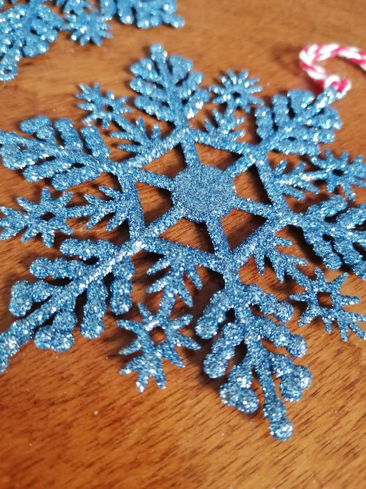 Conjunto de 6 estrelas de Natal azuis