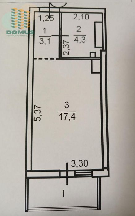 1-кімнатна квартира за адресою вул. Танкістів (площа 30 м²) - Atlanta.ua - фото 4