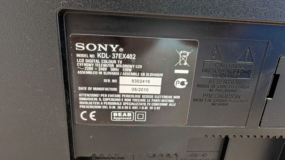 Телевізор Sony KDL-37 EX 402