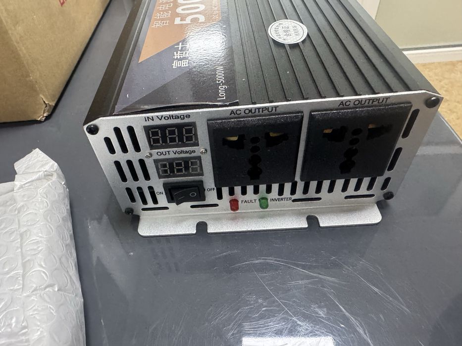 Інвертор 5000W 12V → 220V, чиста синосоїдна дому та рез.живл.