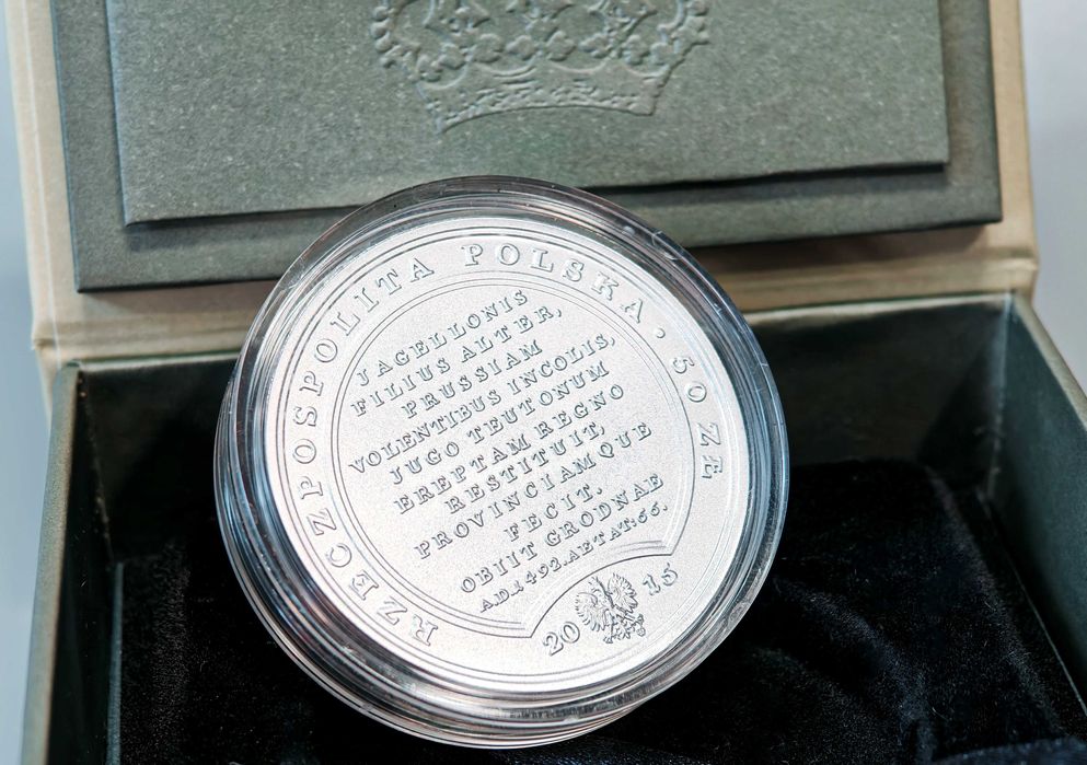 Moneta 50 zł Kazimierz Jagiellończyk 2015 Stan 1 Nowa Kolekcjonerska