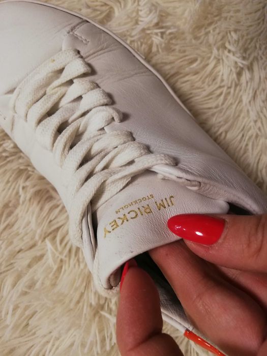 sneakersy skórzane Jim Rickey 40 białe