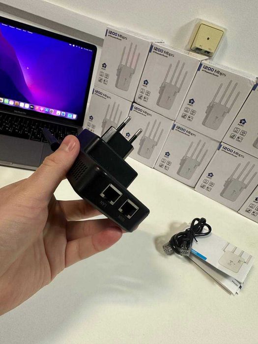 WiFi репітер 1200 Mbps | Підсилювач Wi-Fi сигналу | 2.4G + 5G | Перевірено | Без обривів