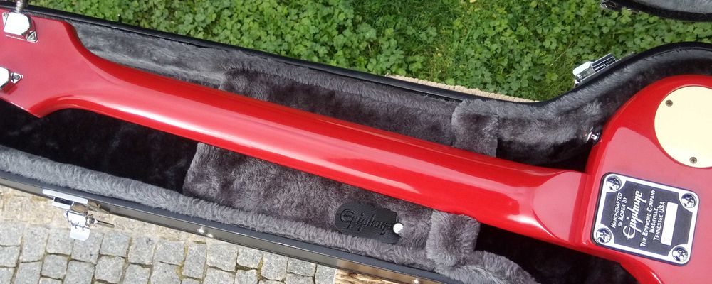 (Guitarra EPIPHONE GIBSON Made In Korea 1998 Rara ou On Off) e Estojo