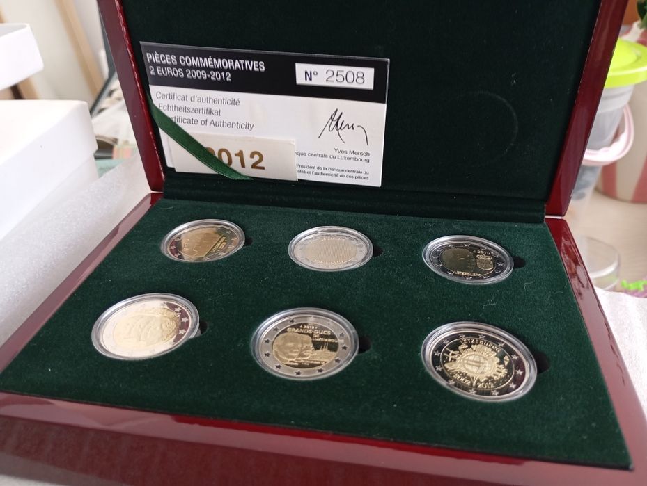 Moedas Euro Cofre Luxemburgo Set Proof 2009/2012