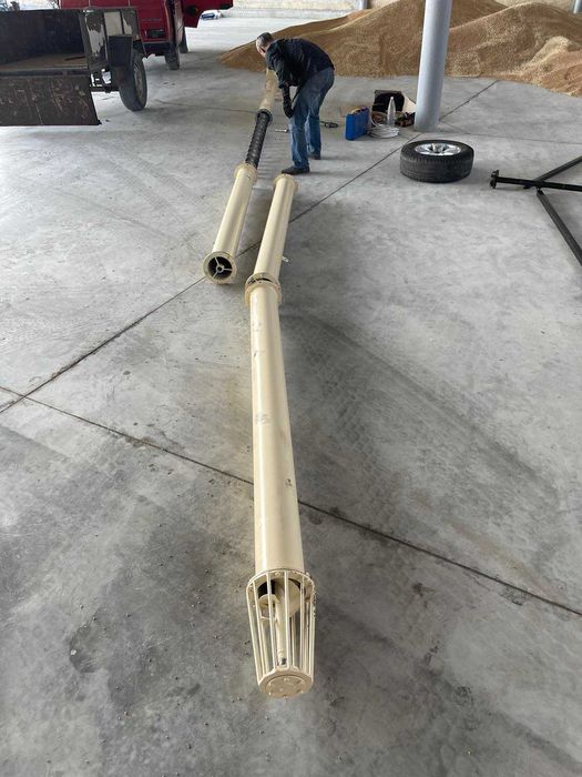 Зернопогрузчик, шнековий навантажувач, шнек для зерна, шнек у трубі