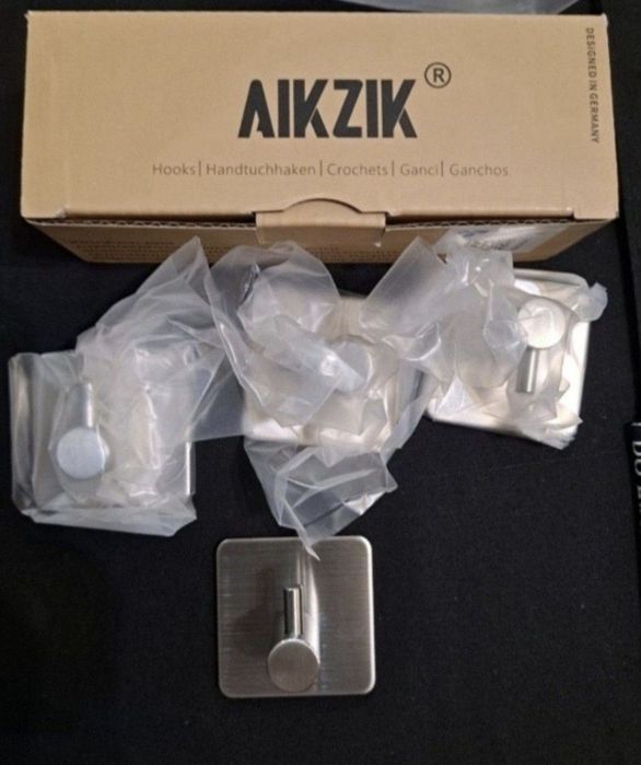 AIKZIK Wieszaki Samoprzylepne 4szt