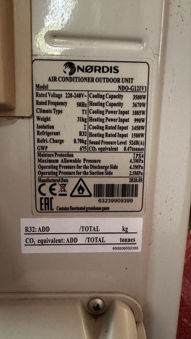 Кондиционер Nordis Orion NDI-G12IV1/NDO-G12IV1