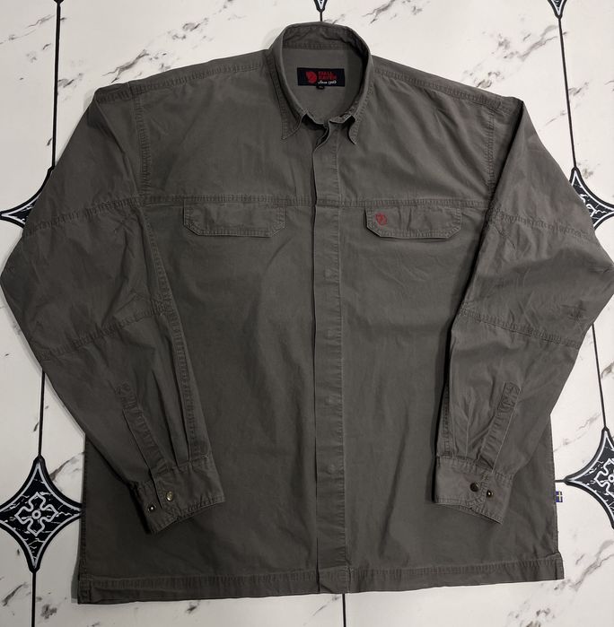 Чоловіча сорочка Fjällräven "Since 1960" — Heavy Cotton Shirt  мілітарі/ворквер 2000s професійний  реквізит фонду Theaterkunst (Берлін)