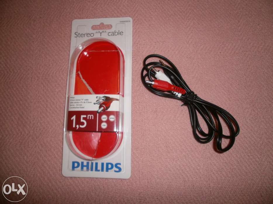 Cabos stereo em y e cabo SVGA macho