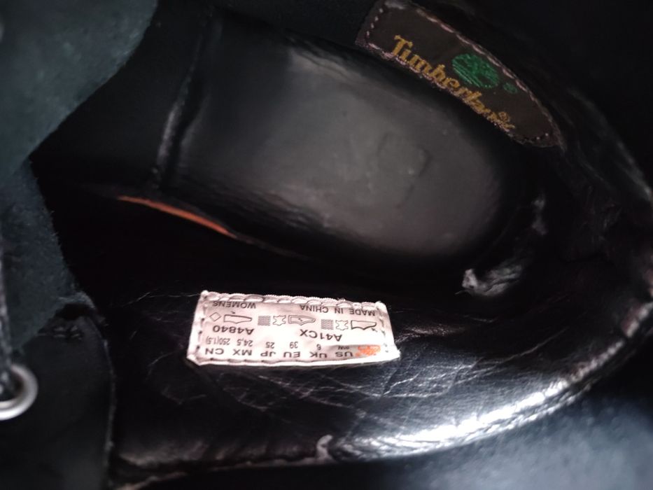 TIMBERLAND rozmiar 39 czarne buty, skóra naturalna
