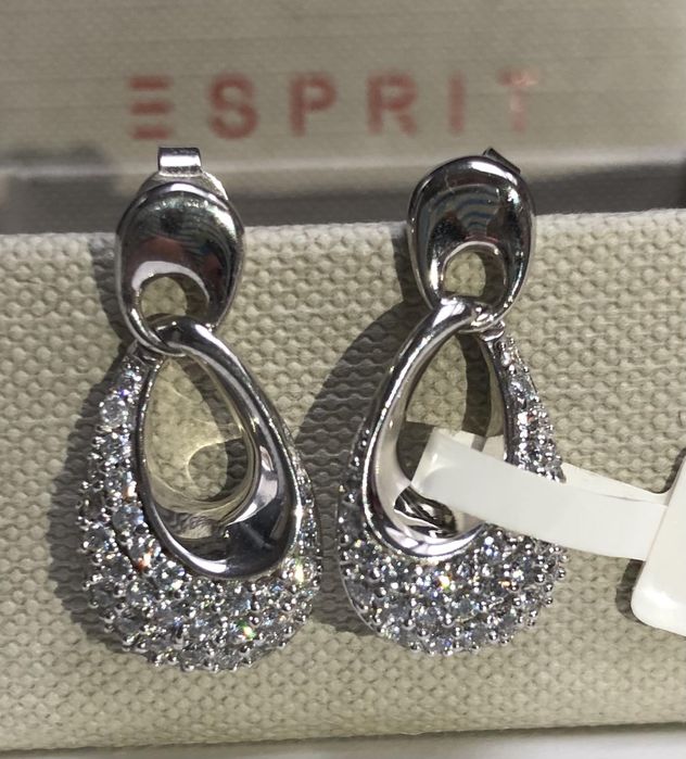 Esprit срібні сережки - пусети, цирконій