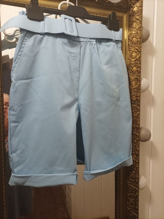 Spodenki damskie bermudy w kolorze baby blue