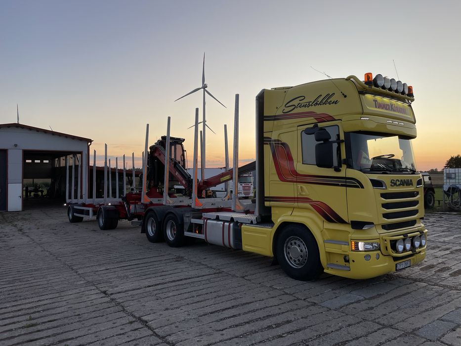 Scania do lasu drewna 6x4 r730 loglift 96s zestaw przyczepa