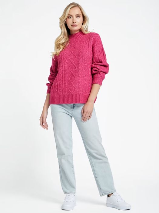 Guess 42 Xl Różowy Sweter Damski Tammy Q3Br23Z330 D1846