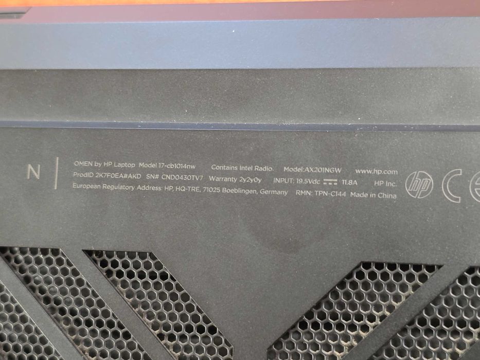 HP OMEN 17 i7-10750H RTX 2070 SUPER 32GB RAM SSD 512GB