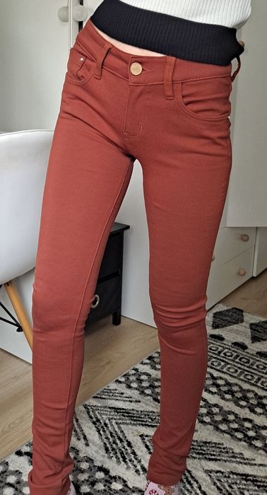 Spodnie materiałowe damskie M elastyczne