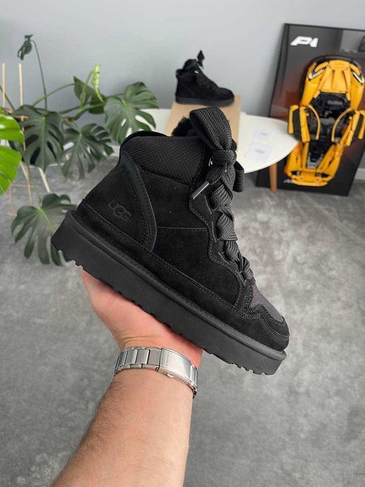 Уггі UGG Lowmel High Sneaker Black premium угги повністю натуральні