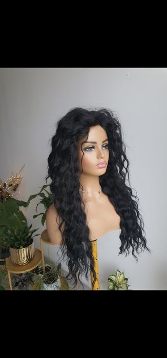 Peruka fale afroloki czarne włosy Shakira
