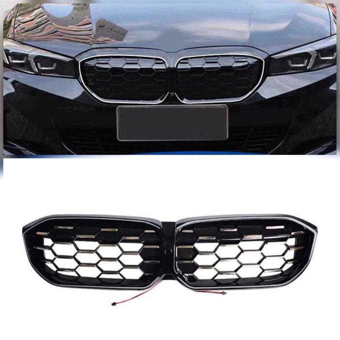 Решeтка з LED подсветкой BMW G20 диффузор спойлер сплиттер сплiтер