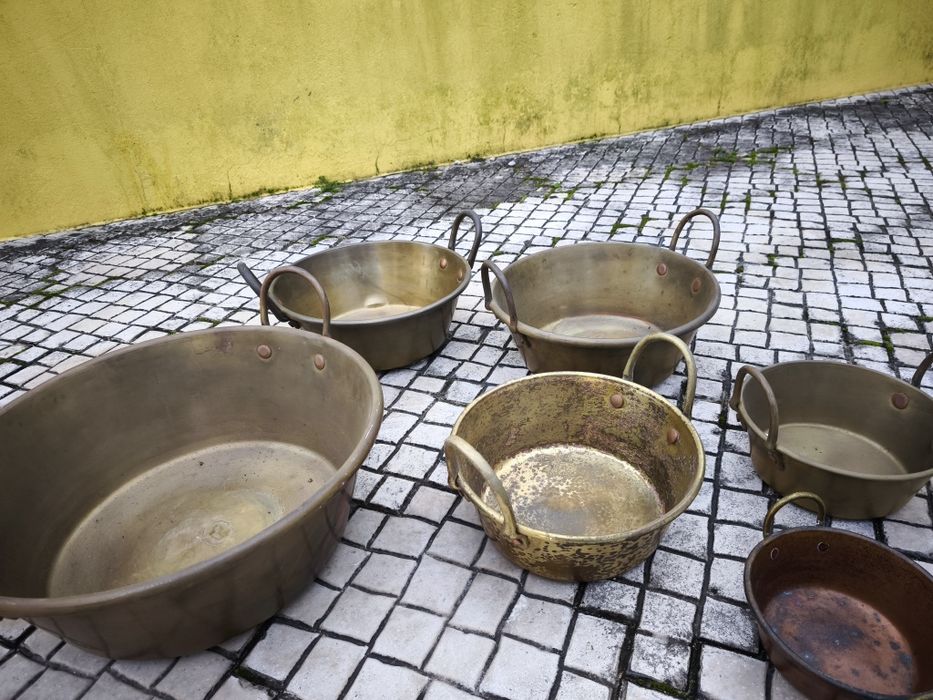 6 alguidares em Cobre
