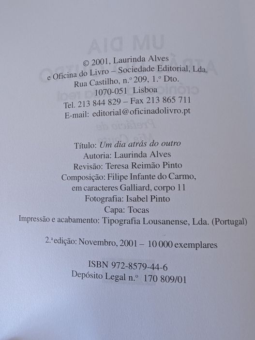 Um dia atrás do outro