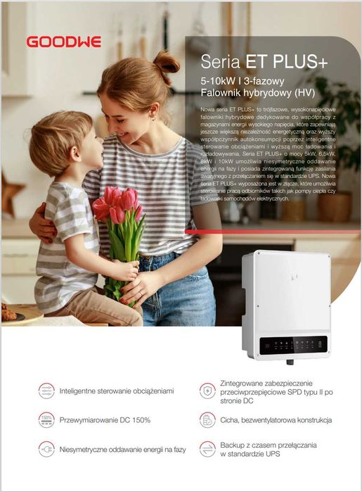 Falownik Inwerter Hybrydowy GoodWe GW10KN-ET PLUS+ Cena brutto