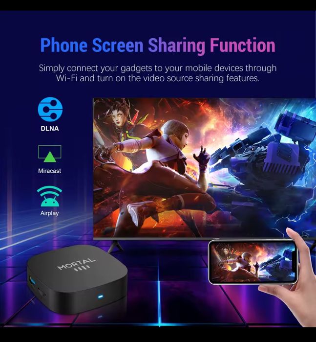 Box TV Android 8gb RAM 128gb Rom, Android 16, bluetooth NOVO