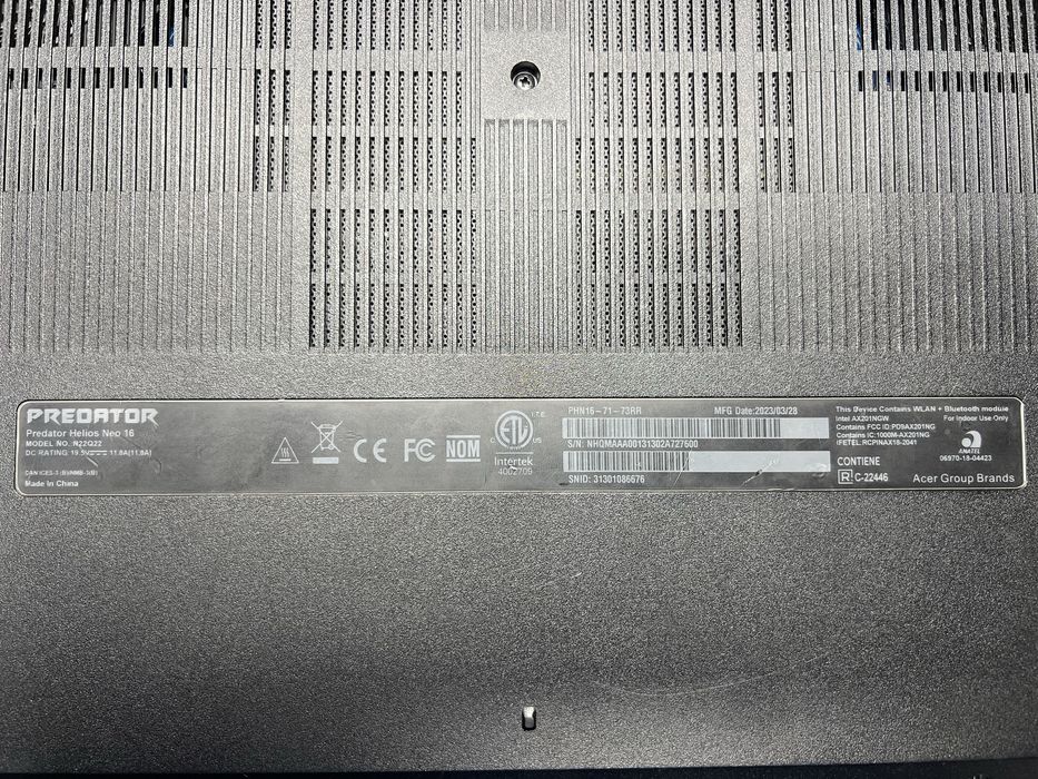 5 Acer Helios Neo 16 PHN16-71-73RR i7-13700HX/16/1Tb/RTX4060/16,0/165