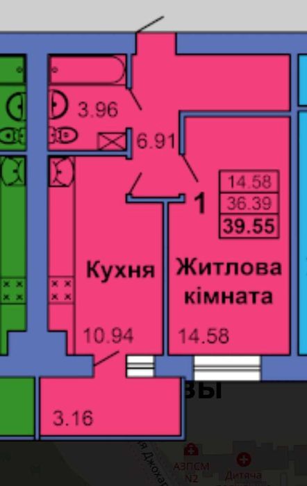 Новобудова!! Однокімнатна квартира!!Район Сади-1!!