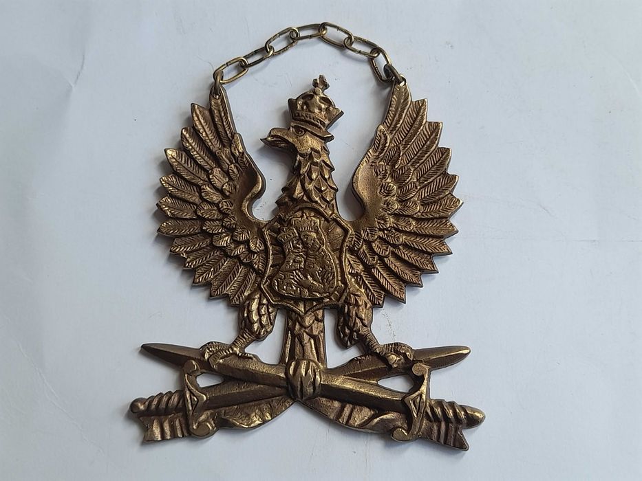Orzeł Powstanie Listopadowe, z mieczami i Matką Boską (9 cm)
