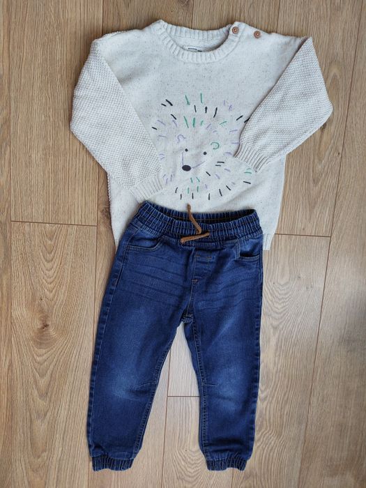 Bawełniany sweter i joggery r.104