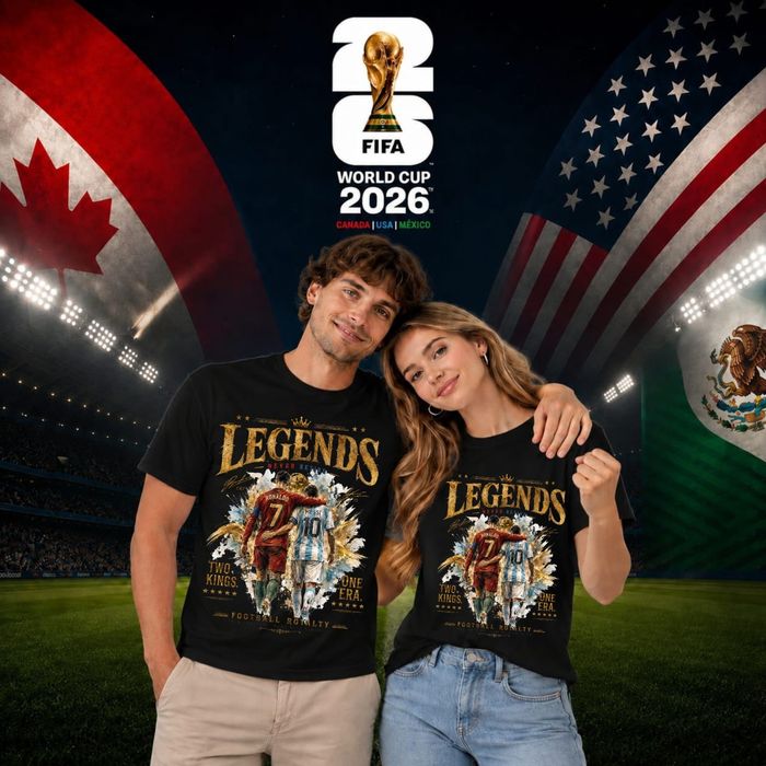 Camisola lendas Ronaldo + Messi