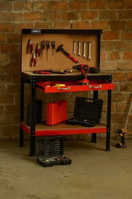 NOWY Stół Warsztatowy Blat Roboczy Metalowy Stolik Do Garażu OKAZJA