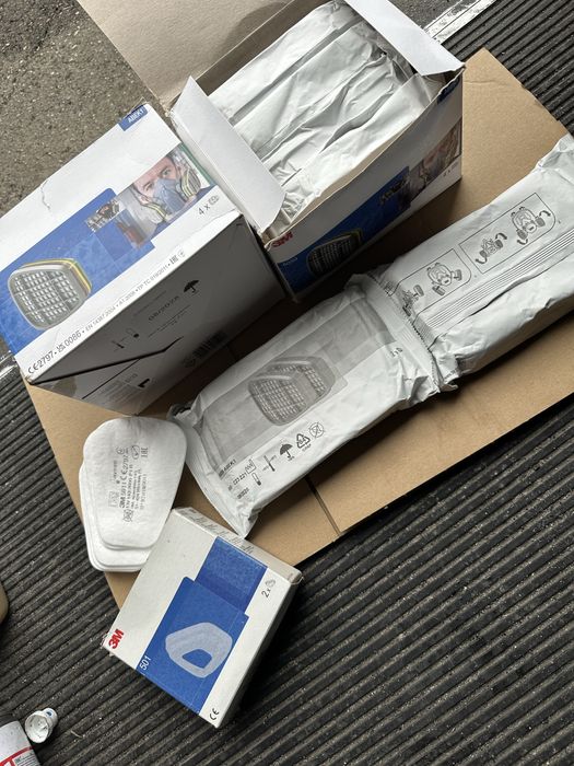 Filtry pochłaniacze 3 m 6059abek 1 /10szt filtrów 5911/pokrywy filtrów