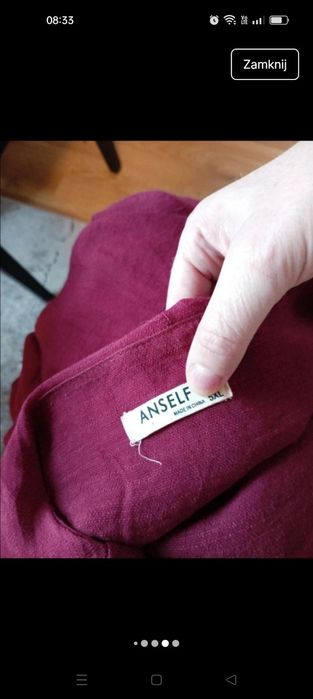 Sukienka burgund długa viskoza