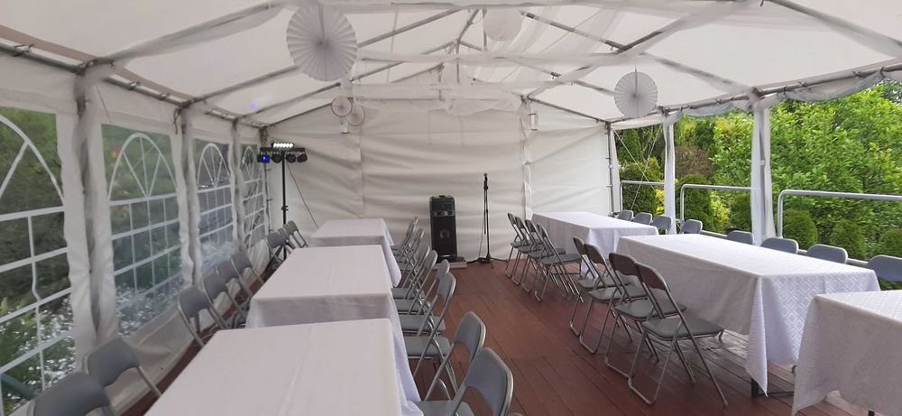 namioty do wynajęcia, podłoga,podesty, parasole grzybki gazowe