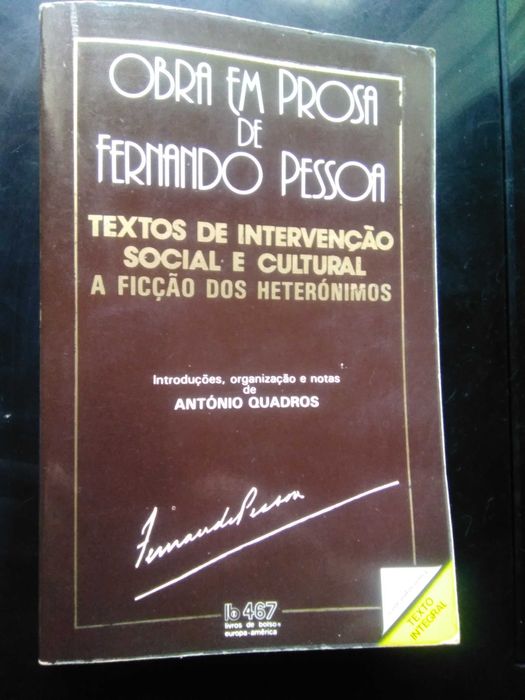 Obra em Prosa de Fernando Pessoa