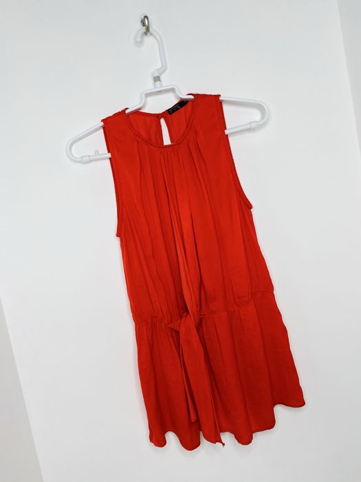 Женский коралловый топ блуза Zara Xs/S оверсайз must have