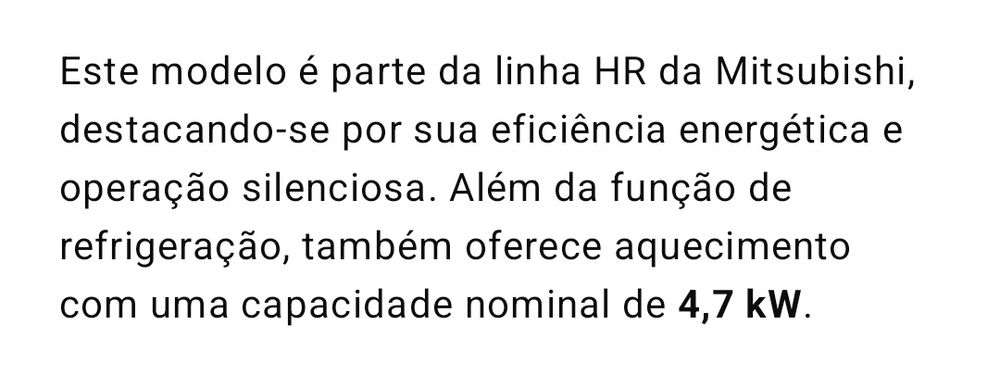 Ar condicionado Mitsubishi