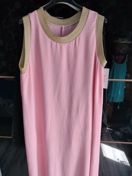 Sukienka letnia pudrowy róż