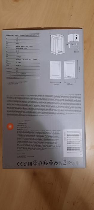 Inteligentna lampa LED ogrodowa, stołowa LED RGB+W WIFI SMART+ POWERBA