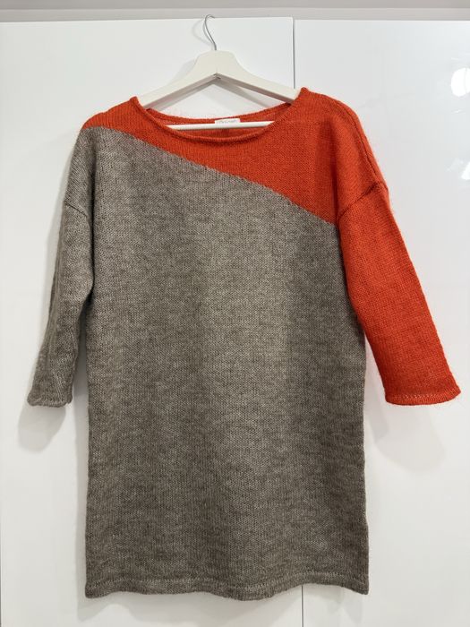 Sweter damski welna moher Solar L 40 super stan klasyk piekny tunika