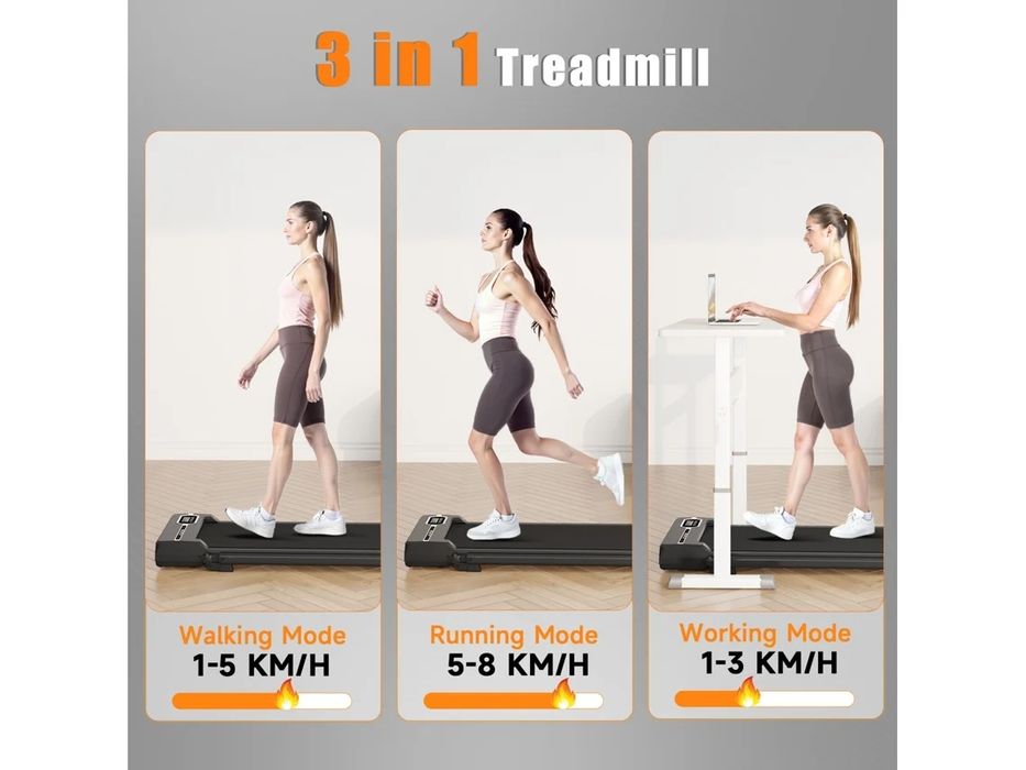 Passadeira de Corrida BOTIFLY T1B - 3 em 1, 8 Km/h