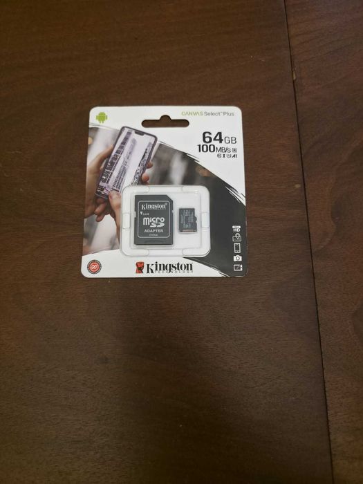 Cartão MicroSD Kingston 64GB 100MB/S