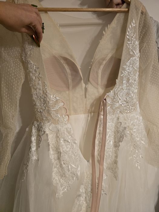 Ślubna sukienka M- L