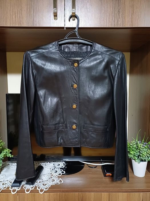 Куртка з натуральної шкіри шанель