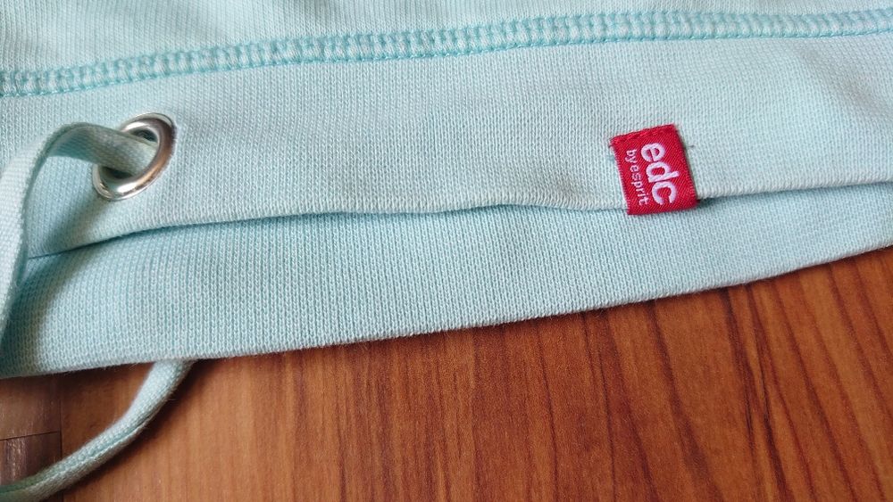 EDC by Esprit Bluza damska M Tatoo głęboki dekolt jasny turkus