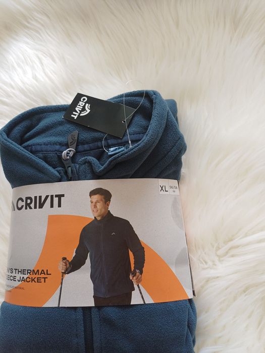 Bluza polarowa kurtka termiczna niebieska Crivit XL