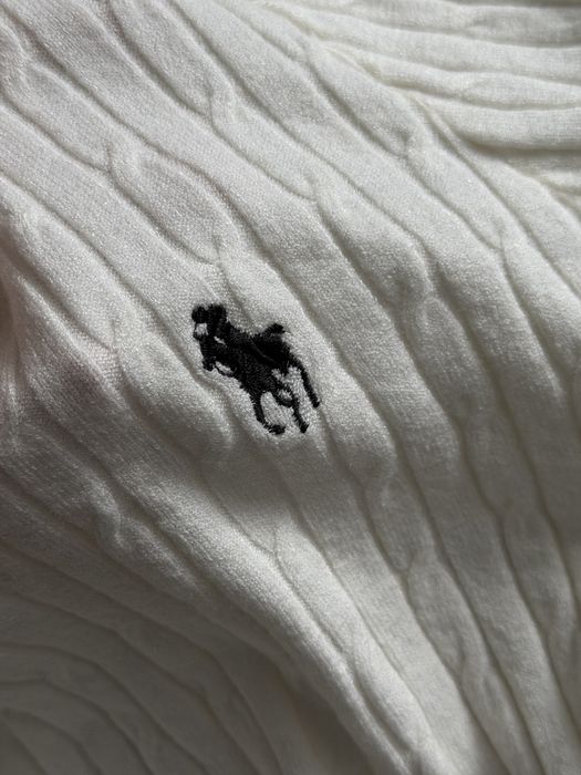 Жіночий светр, білий светр ralph lauren, светр косичка